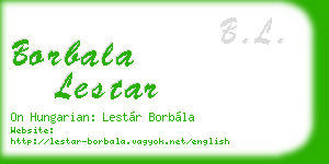 borbala lestar business card